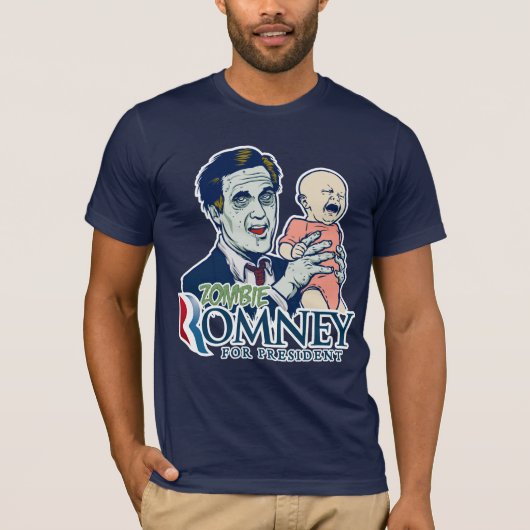 大統領のためのShirtゾンビRomney Tシャツ (正面)