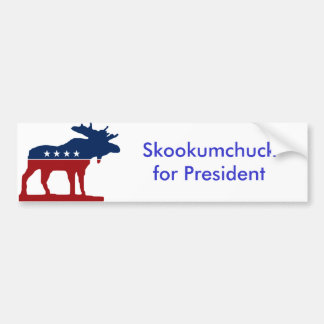 大統領のためのSkkokumchuck バンパーステッカー