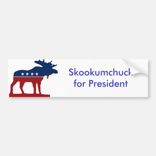 大統領のためのSkkokumchuck バンパーステッカー (正面)
