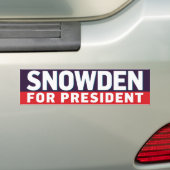 大統領のためのSnowden バンパーステッカー (車上)
