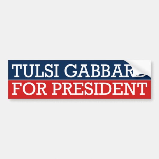 大統領のためのTulsi Gabbard バンパーステッカー (正面)
