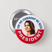 大統領のためのTulsi Gabbard 缶バッジ (正面&裏面)