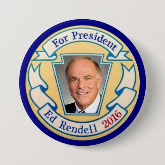大統領のためエドRendell 2016年 缶バッジ (正面)