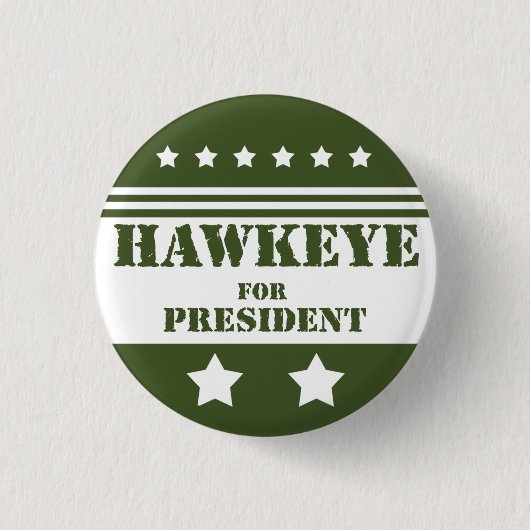 大統領のためHawkeye 缶バッジ (正面)