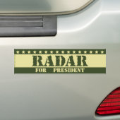 大統領のためRadar バンパーステッカー (車上)