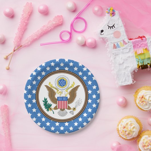 大統領のなシールの星は個人化なります ペーパープレート (パーティー)