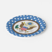 大統領のなシールの星は個人化なります ペーパープレート (アングル)