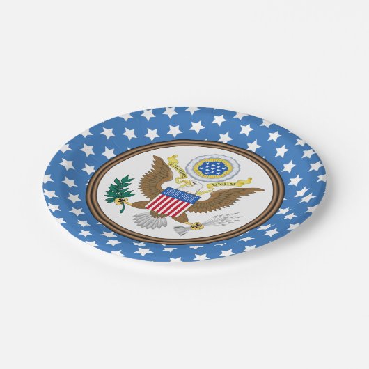 大統領のなシールの星は個人化なります ペーパープレート (アングル)