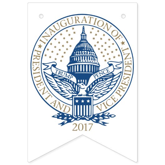 大統領のな就任式の切札のペニー2017年 バンティングフラッグ (第3の旗)