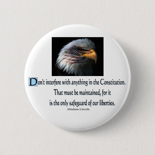 大統領のな引用文 缶バッジ (正面)