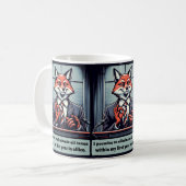 大統領のキツネ – 政治おもしろい的な風刺の動物 コーヒーマグカップ (正面左)