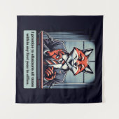 大統領のキツネ – 政治おもしろい的な風刺の動物 タペストリー (正面(横))