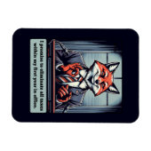 大統領のキツネ – 政治おもしろい的な風刺の動物 マグネット (横)