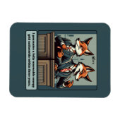 大統領のキツネ – 政治おもしろい的な風刺の動物 マグネット (横)