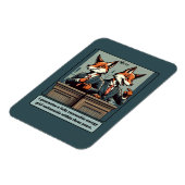 大統領のキツネ – 政治おもしろい的な風刺の動物 マグネット (左側)