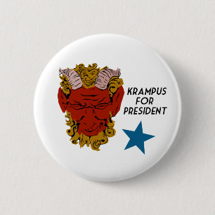 大統領のキャンペーンボタンのためのKrampus 缶バッジ
