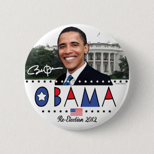 大統領のギアを再選して下さいオバマElection 2012 缶バッジ