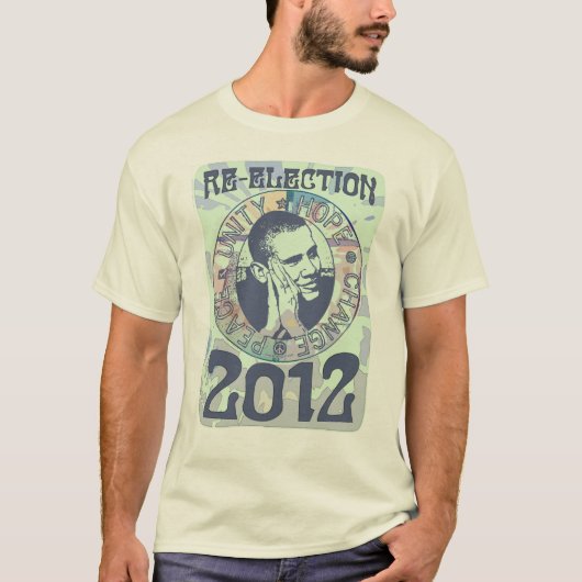 大統領のギアを再選して下さいオバマElection 2012 Tシャツ (正面)