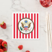 大統領のシールストライプ オーダーメイド スタンダードカクテルナプキン (インサイチュ)