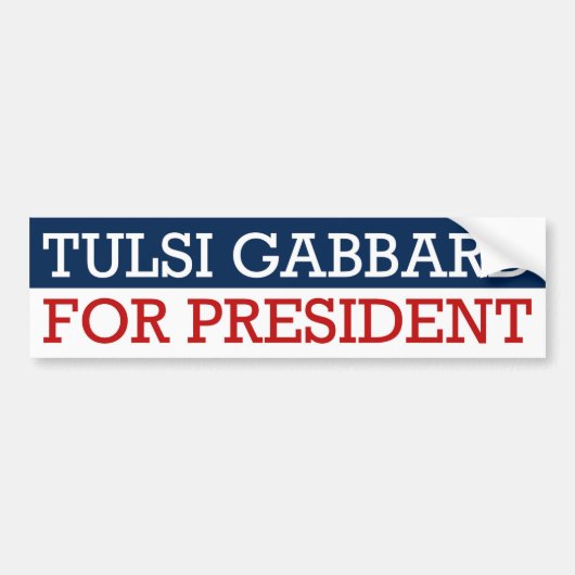 大統領のタルシ・ガバール バンパーステッカー (正面)