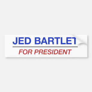 大統領のバンパーステッカーのためのJED BARTLET バンパーステッカー