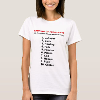 大統領のランキング Tシャツ