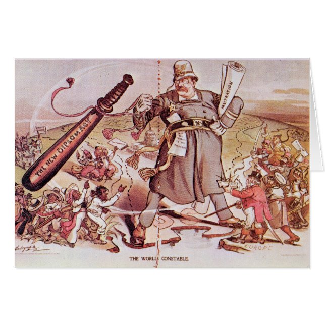 大統領のルーズベルト漫画 (正面横)