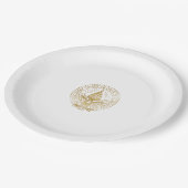 大統領の就任式トランプVance 2025ロゴ ペーパープレート (アングル)