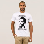 大統領の就任式日を祝って下さいオバマ Tシャツ (正面フル)