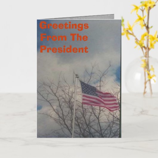 大統領の挨拶 カード (黄色い花)