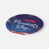 大統領の日の国旗と花火  ペーパープレート (アングル)