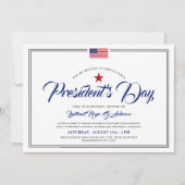 大統領の日テーマの愛国的な誕生日パーティー 招待状 (正面)