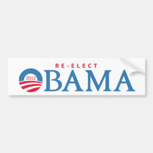 大統領の2012年のバンパーステッカーを再選して下さいオバマ バンパーステッカー