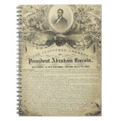 大統領のabeのリンカーンの就任演説 ノートブック (正面)