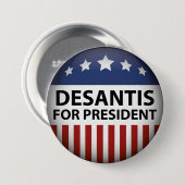 大統領のDeSantis 缶バッジ (正面&裏面)
