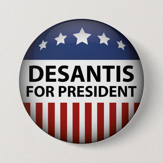 大統領のDeSantis 缶バッジ (正面)