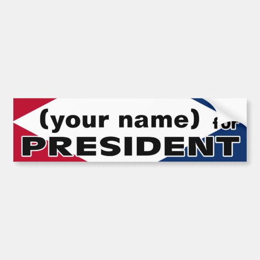 大統領のStickerあなたの名前 バンパーステッカー (正面)