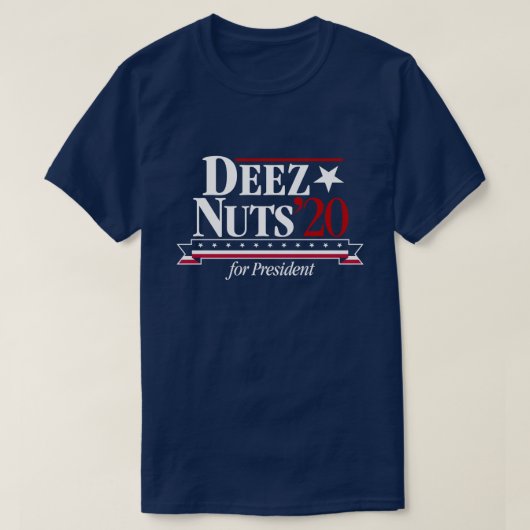大統領のTシャツのためのDeezのナット(青い) Tシャツ (デザイン正面)