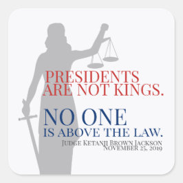 大統領は国王ではない。誰も法を超越しているわけではない スクエアシール