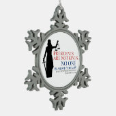 大統領は国王ではない。誰も法を超越しているわけではない スノーフレークピューターオーナメント (左)