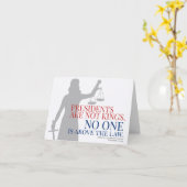 大統領は王ではない誰も法律Hを上回っている カード (黄色い花)