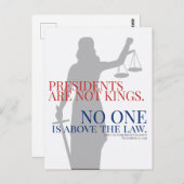 大統領は王ではない誰も法Vを超えている ポストカード (正面/裏面)