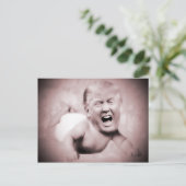 大統領へのトランプスリップまたは滑ることのピンクのポストカード ポストカード (スタンド正面)