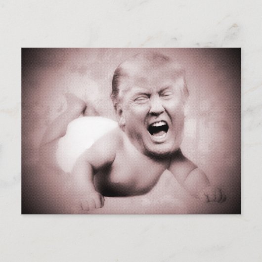 大統領へのトランプスリップまたは滑ることのピンクのポストカード ポストカード (正面)