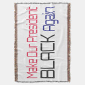 大統領を再び黒人化するオバマ政権おもしろい スローブランケット (正面縦)