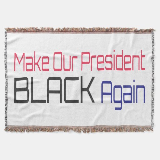大統領を再び黒人化するオバマ政権おもしろい スローブランケット (正面)