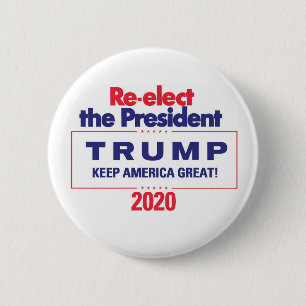 大統領を再選して下さいTRUMP 2020年 缶バッジ