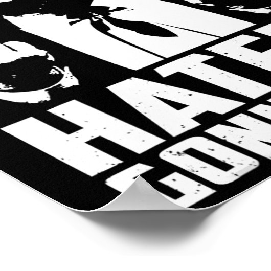 大統領を嫌うつもりおもしろいトランプ中指のハンター ポスター (角)