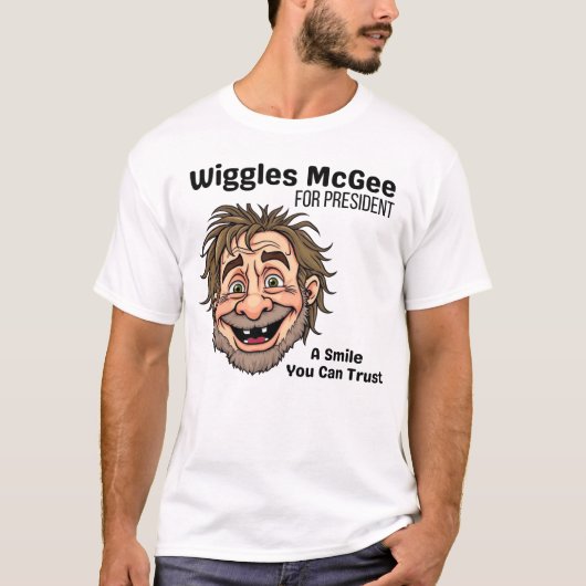 大統領ウィグルズ・マクギー ポリティカルTシャツ Tシャツ (正面)