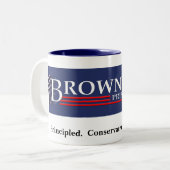 大統領コーヒー・マグのためのBROWNBACK ツートーンマグカップ (正面左)